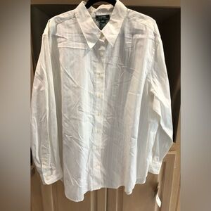 Ralph Lauren Cream Western Inspired Dress Shirt Size 22W
